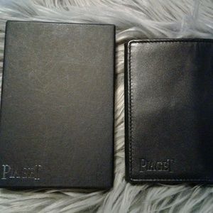 Piaget Blue Leather Wallet Unisex Credit Card Hold